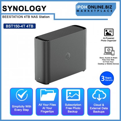 SYNOLOGY BEESTATION BST150-4T 4TB/REALTEK/4GB/1x1GBE NAS Station SYNOLOGY BEESTATION BST150-4T 4TB/REALTEK/4GB/1x1GBE NAS Station